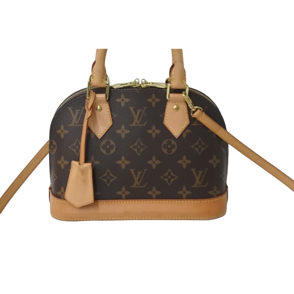 LOUIS VUITTON Alma Monogram Canvas Shoulder Bag Brown - Picture 2 of 8